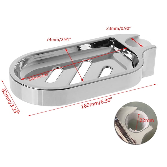 Acahhotxx Soap Holder, Wall Mounted ABS Soap Box Slide Soap Dish Holder Replacement Soap Pallet - Hole Position 22