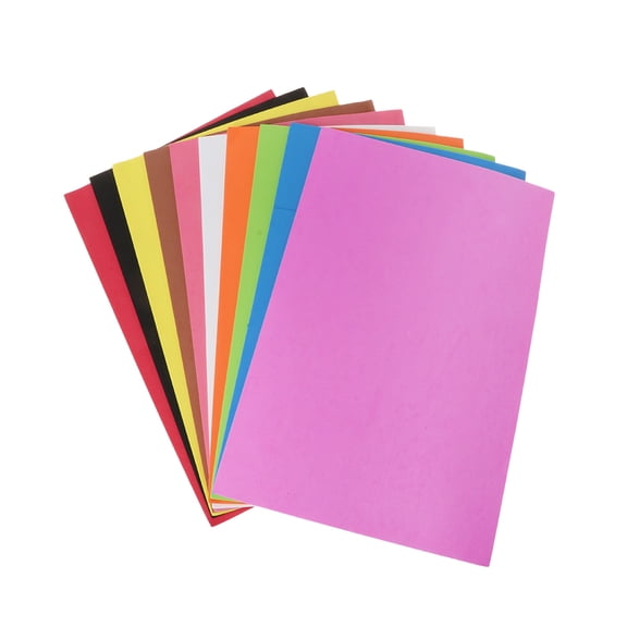 Acahhotxx Sponge Foam Paper, 10 Pcs/Set Sponge Foam Paper Set Exquisite Foam Handicraft Sheets 2 mm Thick Craft Foam Paper Scrapbooking Materials - Multi-Colored