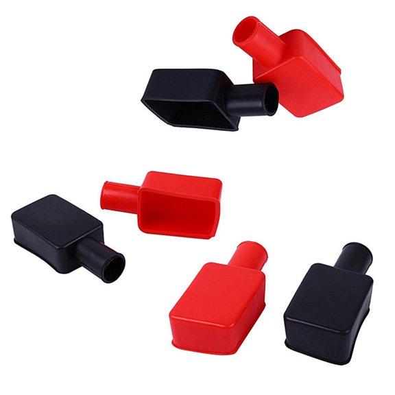 Acahhotxx Terminal Covers, Marine Battery Terminals Covers Positive Battery Terminals Insulator Wire Connectors Caps for Car Motorcycle