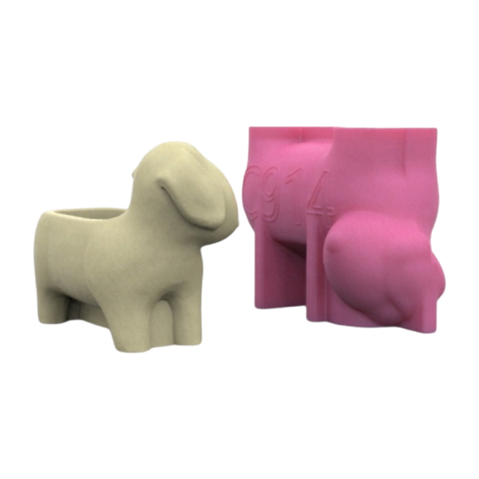 Acahhotxx Vase Molds, Succulent Planter Moulds Vase Molds Dachshund Dog Shape Flowerpot Molds Epoxy Resin Mold Pen Storage Holder Molds