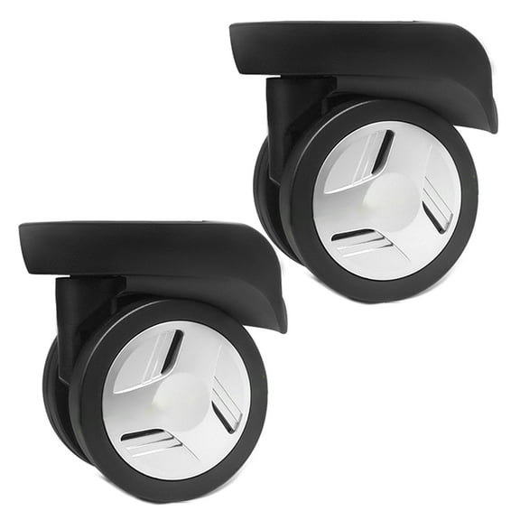Acahhotxx Wheels, 2Pcs Trolley Casters Replacement Heavy Duty Roller Wheel for Luggage Box Suitcase 360 Degree SilentWheel