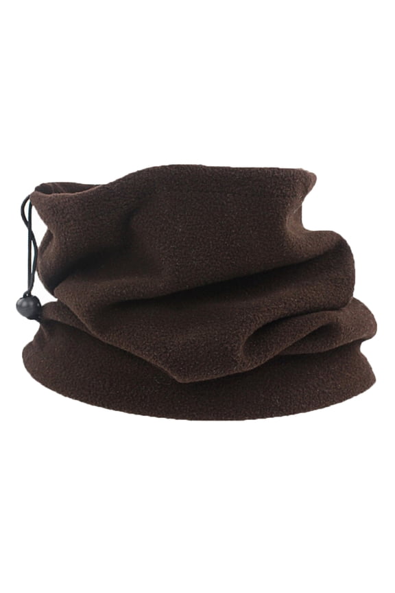 Winter Scarf, Unisex Winter Faux Fleece Neck Gaiter Warmer Drawstring Windproof Face Cycling Multifunctional Scarf Tube