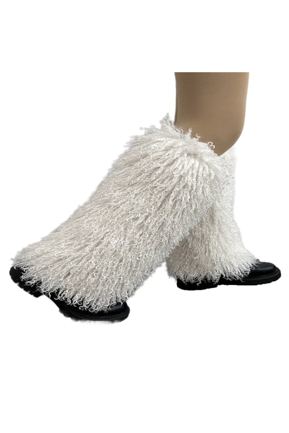 Women Socks, Women Fall Winter Furry Leg Warmers Calf Socks Cuffs Solid Color Fuzzy Plush Foot Warming