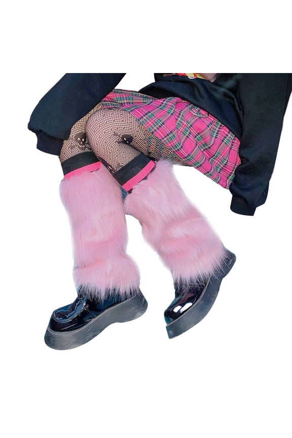 Women Socks, Women Girls Faux Leg Warmer Autumn Winter Vintage Furry Plush Boot Cuffs Long Socks