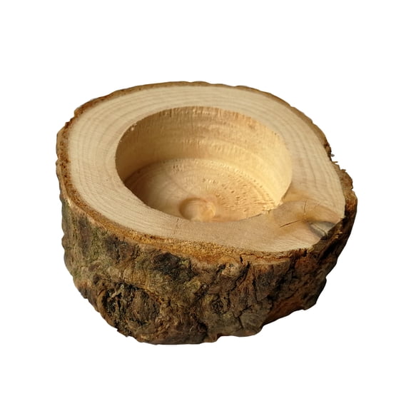 Acahhotxx Wooden Stump Candle Holder Wood Candlestick Tealight Table Decoration for Desktop Wedding Party Planter Craft
