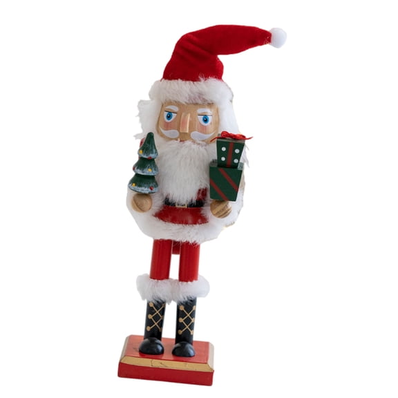 Acahhotxx Woods Nutcracker, Intricately Carves Wood Soldier Dolls Christmas Soldier Toy Festival Christmas Soldier Decorations Fine Craft - D