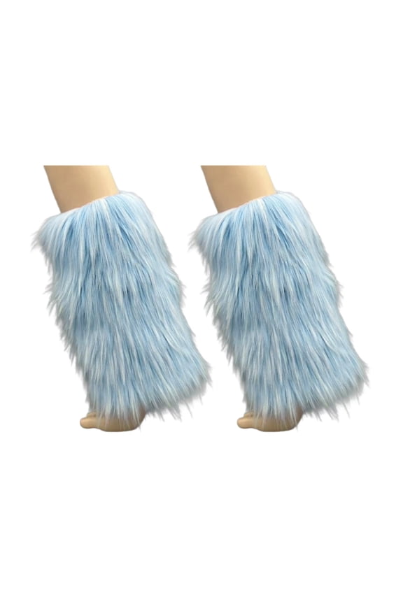 leg warmer, Women's Fuzzy Faux Furs Leg Warmers Furs Long Cuffs Pair Carnivals Boot Uniform