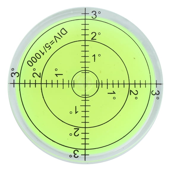Acahhotxx level gradienter, 60mmx12mm PMMA Bubble Degree Mark Round For Measuring Tool