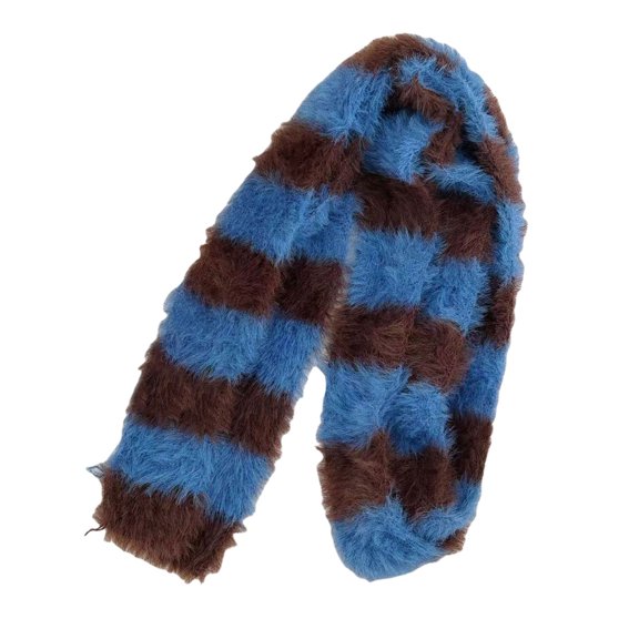 Acahhotxx party scarf, Fashion Striped Scarf for Winter Autumn Knitted Thin Neck Scarf for Women Outfit All Matching Casual Formal Long Scarf