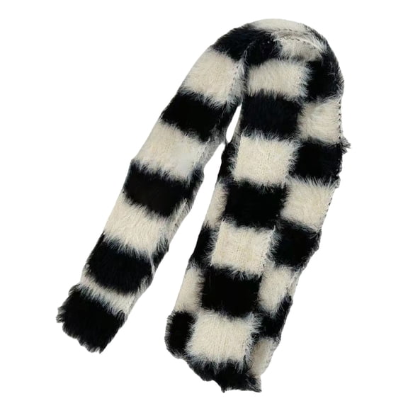 Acahhotxx party scarf, Fashion Striped Scarf for Winter Autumn Knitted Thin Neck Scarf for Women Outfit All Matching Casual Formal Long Scarf
