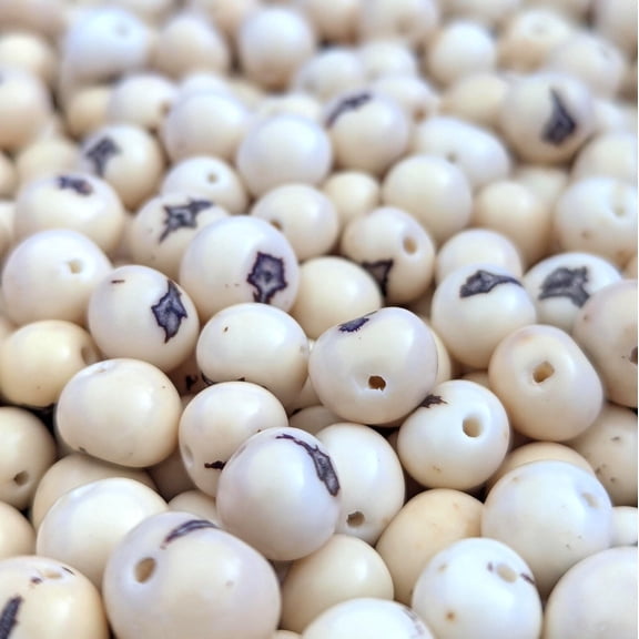 Acai Beads Package of 100 White