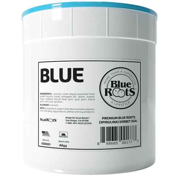 Acai Roots, Premium Blue Cream Sorbet, 20 Pound with Pineapple and ...