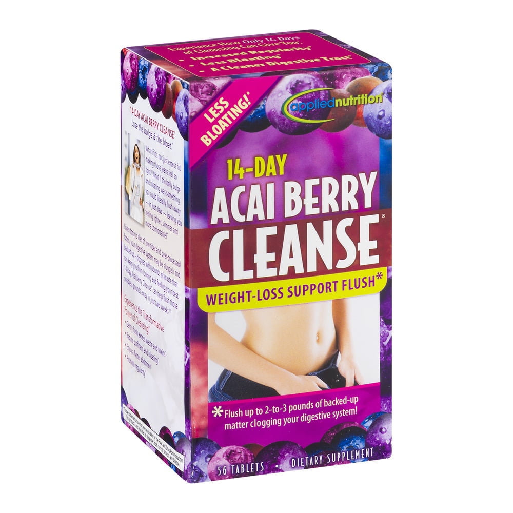 Acaiberry Cleanse Weight Loss Flush Tablets, 14 Day - 56 Ea