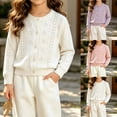 thumbnail image 1 of Acaics Girls' Long-Sleeve Layering T-Shirt: Lightweight Round-Neck Knit Cardigan Suitable for Ages 6 Months–4 Years, 1 of 8
