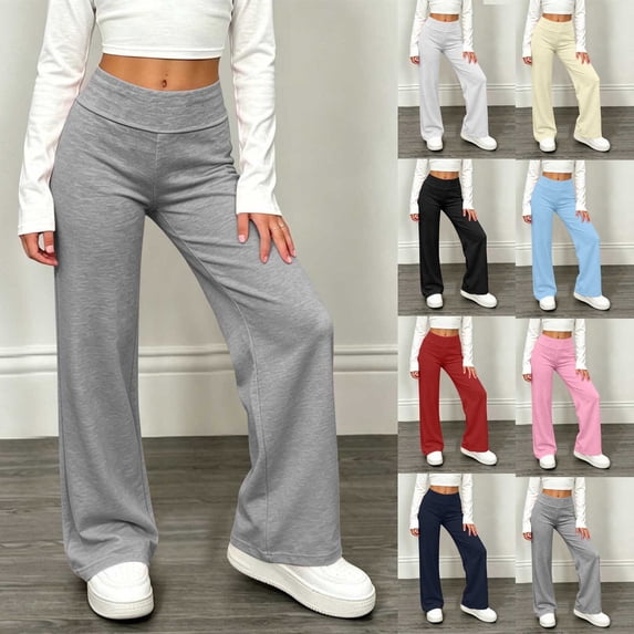 Acaics Girls' Striped Pants Casual Baggy Sweat Pants with Pockets Casual Daily Home Wear