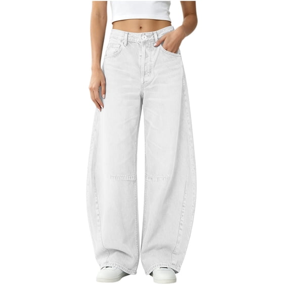 AcaicsNo Boundaries Women's Loose-Fit Wide-Leg Jeans,40.16",40.55",40.94",41.34",41.93"Length Women's Sizes S-XXL