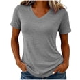 thumbnail image 1 of AcaicsNo Boundaries Women's V-neck Short-Sleeve T-Shirt Stylish Casual and Versatile A Comfortable Summer Essential, 1 of 5