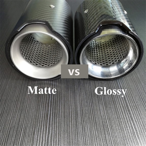 Acaige 1 Matte Carbon Fiber Style Car Exhaust Pipe End Tail Tip 67mm inlet 90mm outlet