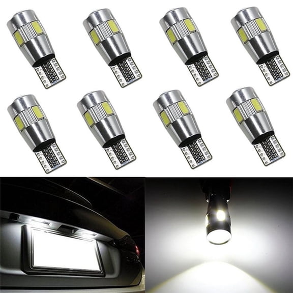 Acaige 10Pcs White T10 501 194 W5W 5630 LED 6SMD Width lamp/reading/license plate light
