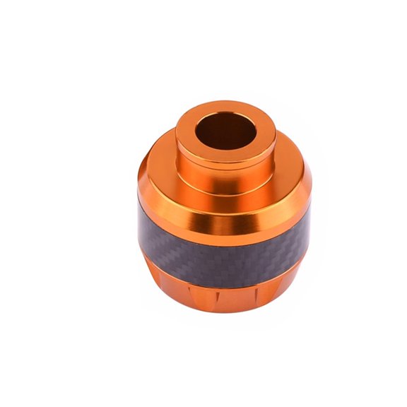 Acaige 1Pc Orange & Carbon Fiber Look Motorcycle Front Fork Frame Sliders 5.1x5x1.5cm