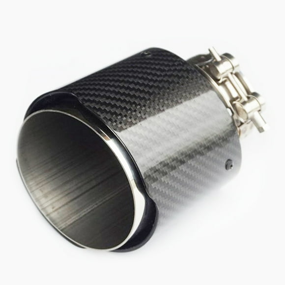 Acaige 1pcs Stainless Steel Carbon Fiber Car End Pipe Exhaust Pipe