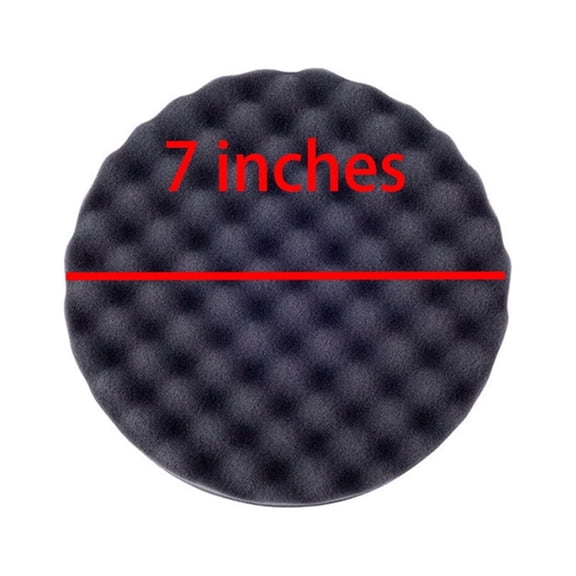 Acaige 2 pcs Car Foam Polishing Pads 7 Inch Black Round Single Sided Buffing Tool New