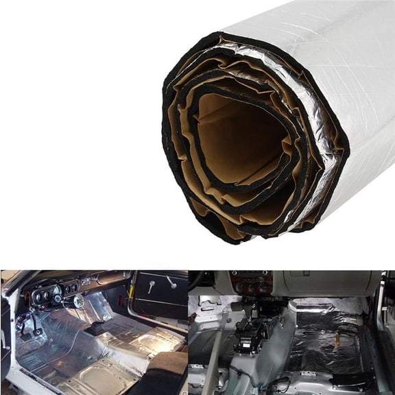 Acaige 250cm100cm Car Firewall Sound Deadener Heat Shield Insulation Aluminum Foil 7mm