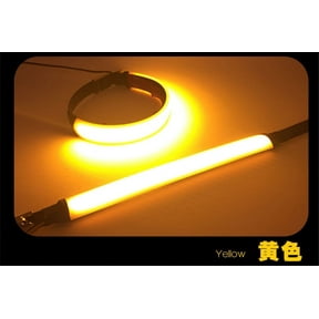 Acaige 2Pcs Amber LED Motorcycle Fork Light Adjustable Mode Turn Signals Strips For Clean Custom Look