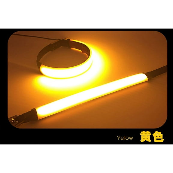 Acaige 2Pcs Amber LED Motorcycle Fork Light Adjustable Mode Turn Signals Strips For Clean Custom Look