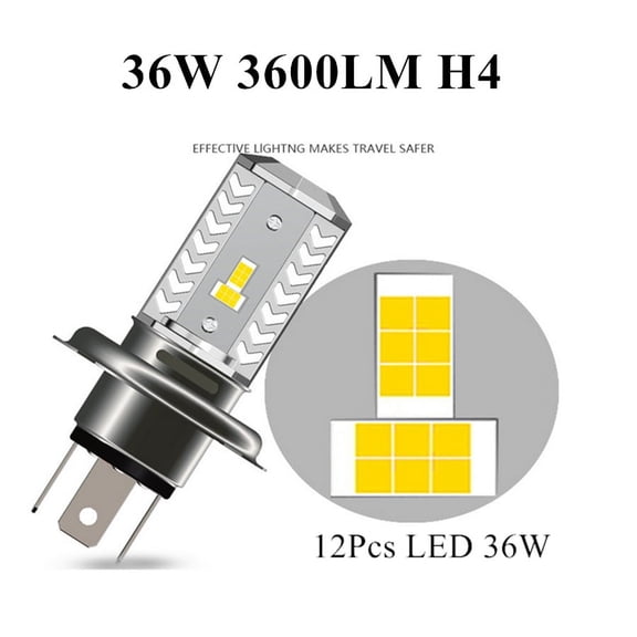 Acaige 36W 3600LM H4 9003 HB2 LED Motorcycle Headlight Bulb HID Hi/Low Beam High Power