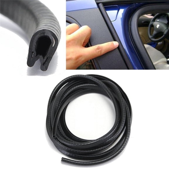 Acaige 4.5M Black Car Edge Protector U-Shaped Rubber Auto Door Noise Insulation Anti Dust