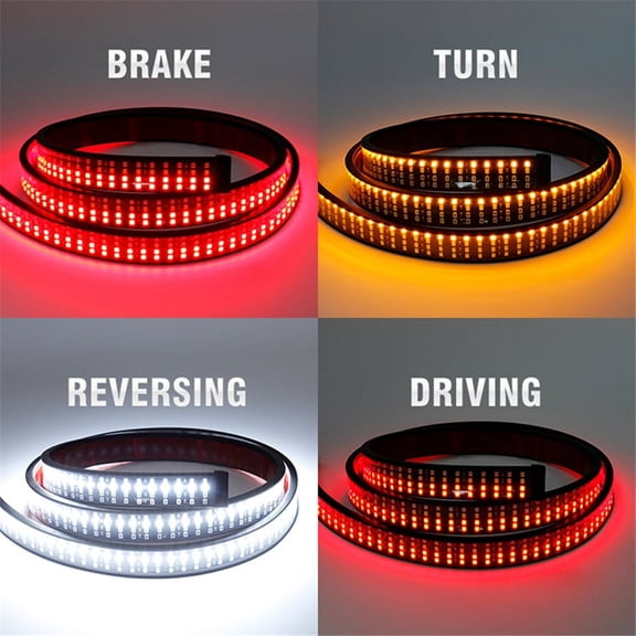 Acaige 49" Led Truck Tailgate Strip Light Bar Auto Four Row With Turn Signal Brake Reverse Light For Car Jeep Pickup Suv 12V