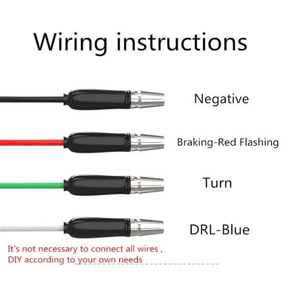 Acaige 4Pcs Motorcycle Flowing LED Turn Signal Indicator DRL Stop Brake Flashing Lights