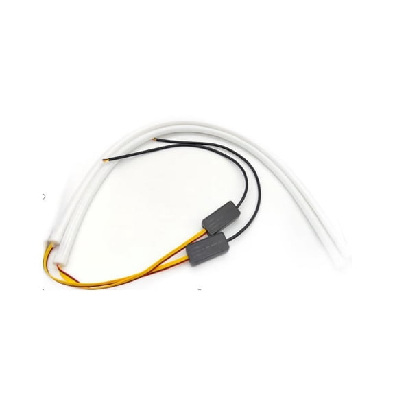Acaige 60cm Car LED Turn Signal Strip Two-color Turn Daytime Running Light Guide Strip