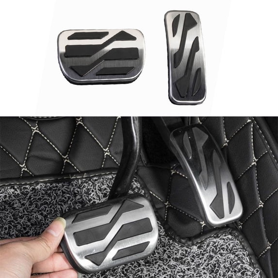 Acaige Aluminum Brake & Gas Pedal Accelerator Pad Cover For Lincoln MKC 2015-2019