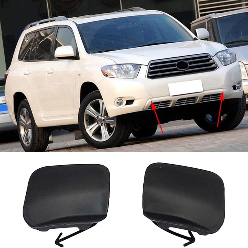 Acaige Left&Right Front Bumper Tow Hook Eye Cap Cover 521270E030 For Toyota Highlander 2008