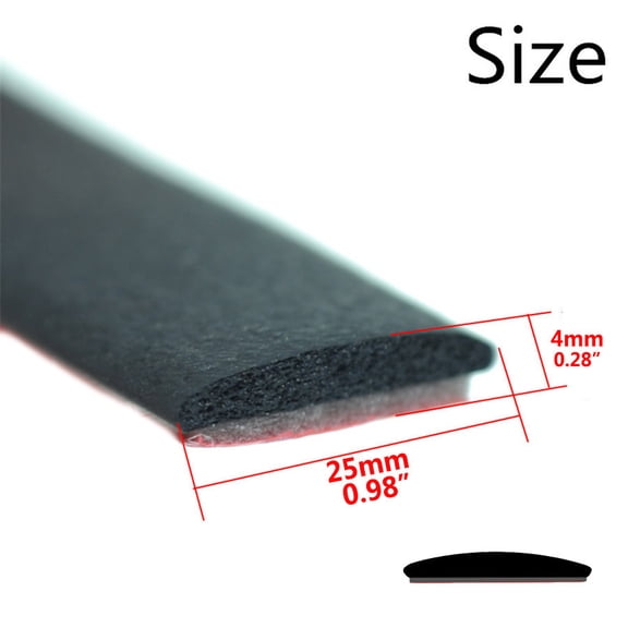 Acaige Universal 5M Car Window Sealant Rubber 0.98"*0.28"Sunroof Triangular Window Sealed Strips Seal Trim For Auto Vehicle Front Rear Windshield