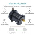 thumbnail image 1 of Acaige Waterproof Dual Usb Charger Socket Waterproof Power Outlet 3.1A With Voltmeter & Wire In-Line 10A Fuse For 12-24V Car Boat Marine Motorcycle, 1 of 5