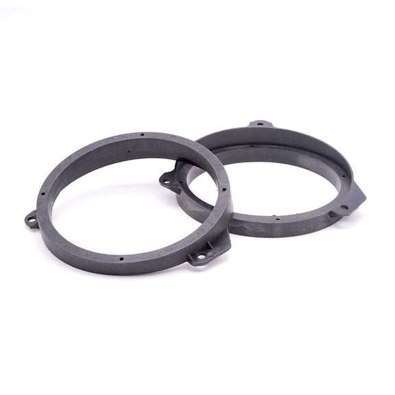 Acaigel 1 Pair Solid 6.5" Black Car Front Door Speaker Spacer For Subaru Forester
