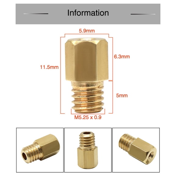 Acaigel 12Pcs M5 Main Jets For Mikuni Vm Tm Tmx Carburetor Motorcycle Scooter Injectors Nozzle Main Jet Set # 210-320