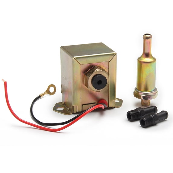 Acaigel 12V Fuel Pump + 2X Fuel Unions + In-line Fuel Filter Petrol Diesel