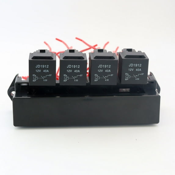 Acaigel 15 Way Blade Fuse Box Block Holder With 4 Way 12V 40A Relay