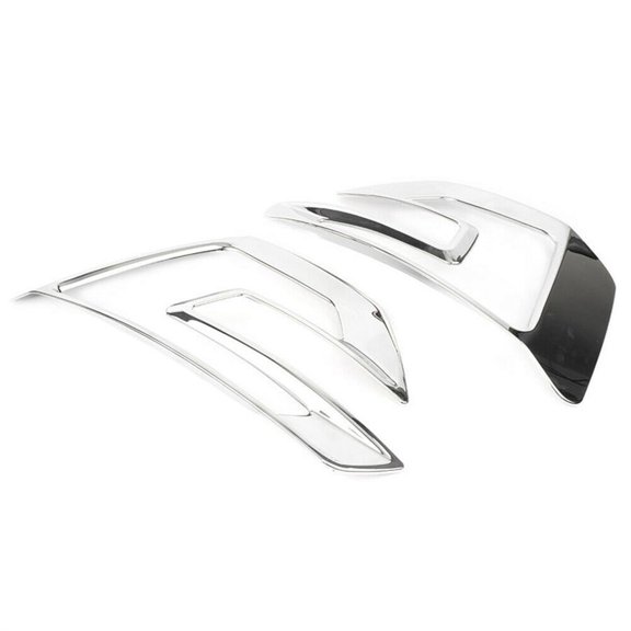 Acaigel 2 Pcs Chrome Accessories Front Fog Lamp Cover Trim For Ford Explorer 2016 - 2017