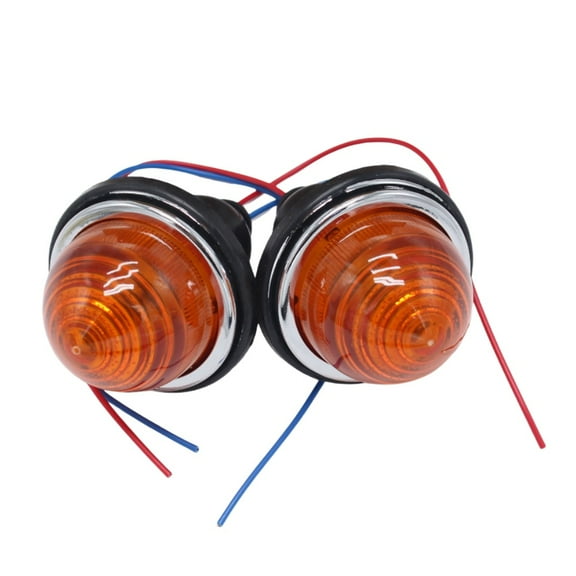 Acaigel 2Pcs Front/Rear Amber Indicator Lamps Lights For Land Rover Classic Mini Lucas L594