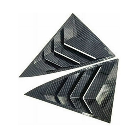 Acaigel 2x Carbon Fiber Look Rear Side Window Quarter Louver Cover For Toyota Camry 2012-2017