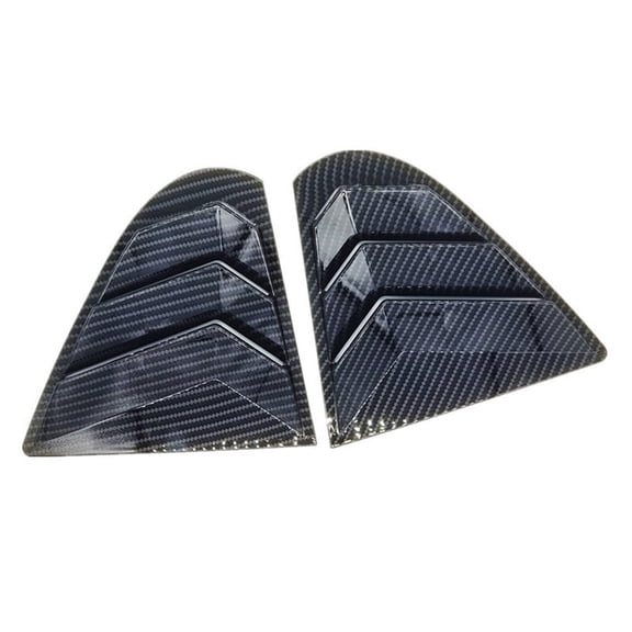 Acaigel 2x Quarter Window Louver Shutter Cover Side Vent For Mitsubishi Lancer EVO 2009-2016 Carbon Fiber Look