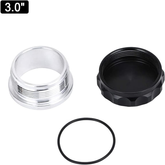 Acaigel 3" 76.2mm Aluminium Alloy Weld on Filler Neck and Cap Oil Fuel Water Tank Black