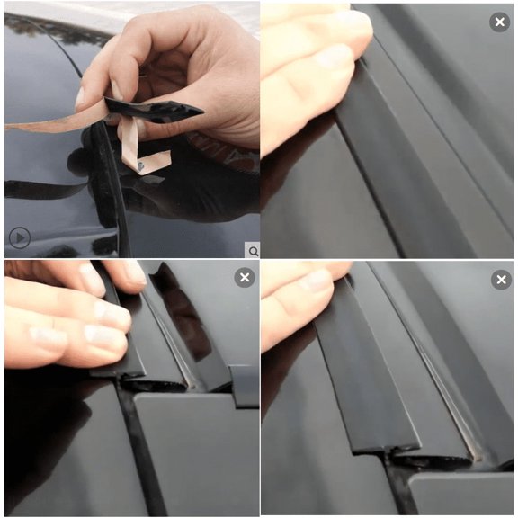 Acaigel 3 Meters T-Shape Rubber Car Windshield Sunroof Triangular Window Edge Seal Strip
