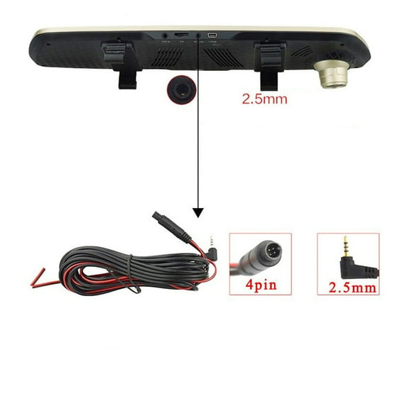 Acaigel 4 Pin Car DVR Camera Cable Video Extension Line for Vehicle Rear View Camera