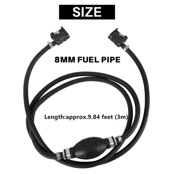Acaigel 9.84 Feet Fuel Line Hose Outboard Boat Engine Petrol Tank Connectors Kit For Yamaha Motor